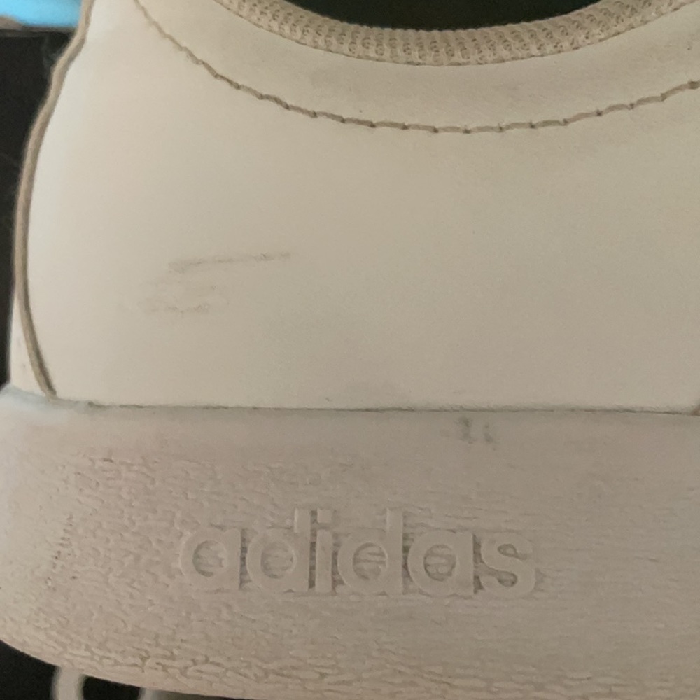 ADIDAS VL Court 2.0 K white & glo pink girls size 4 EUC - Picture 10 of 13